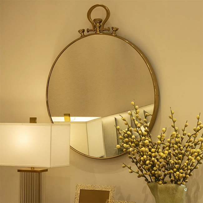 Pocket Watch Round Wall Mirror - alternate view