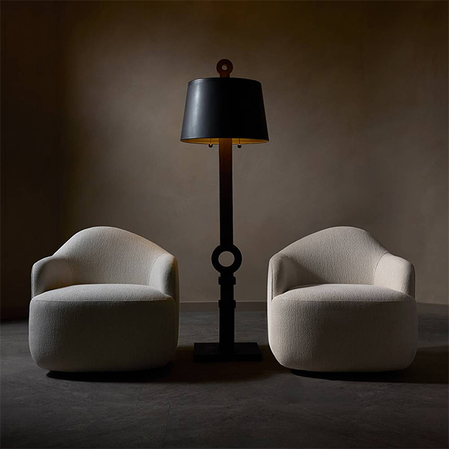 Modern Barrel Accent Chair - alternate view