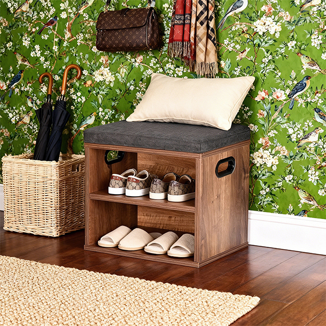 Modern Shoe Bench - alternate view