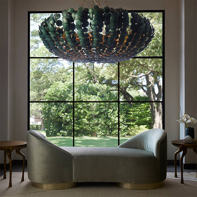 Natural Coconut Shell Chandelier - alternate view